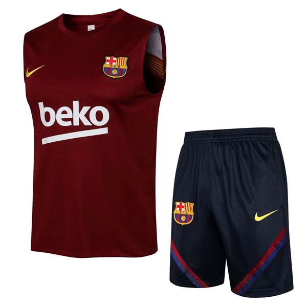 Camiseta Barcelona Conjunto Completo Sin Mangas 2022 Rojo